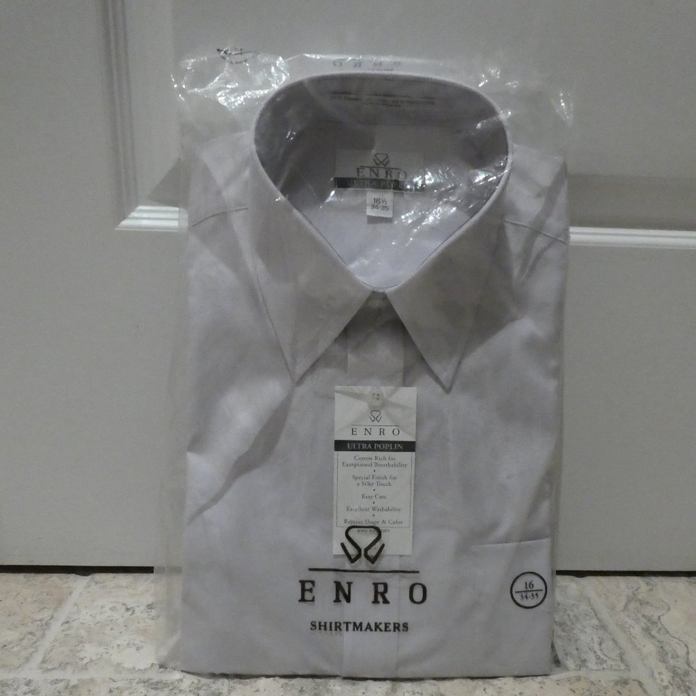 NWT Enro Ultra Poplin Dress Shirt